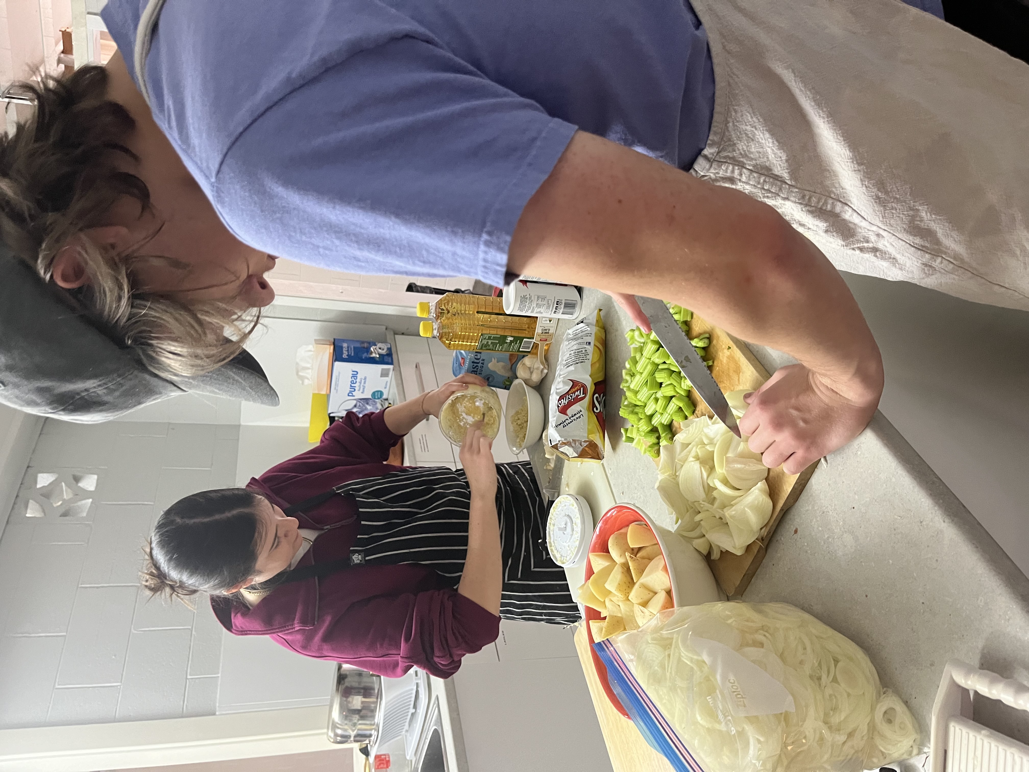 Preparing food in Australia